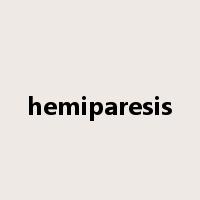 hemiparesis是什么意思
