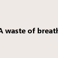 A waste of breath是什么意思