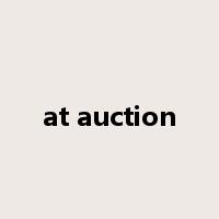at auction是什么意思