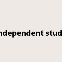 independent study是什么意思