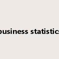 business statistics是什么意思