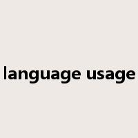 language usage是什么意思