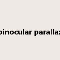 binocular parallax是什么意思