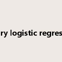 Binary logistic regression是什么意思