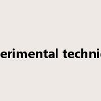 experimental technique是什么意思