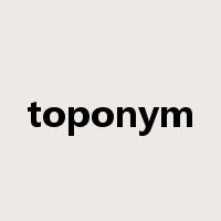 toponym是什么意思