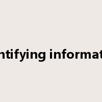 identifying information是什么意思