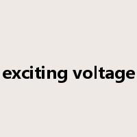 exciting voltage是什么意思