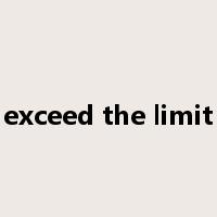 exceed the limit是什么意思