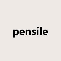 pensile是什么意思