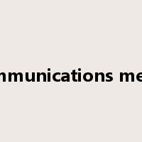 communications media是什么意思