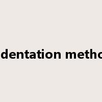 indentation method是什么意思
