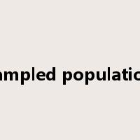 sampled population是什么意思