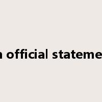 an official statement是什么意思