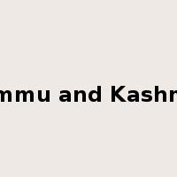 Jammu and Kashmir是什么意思