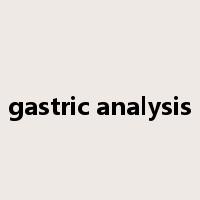 gastric analysis是什么意思