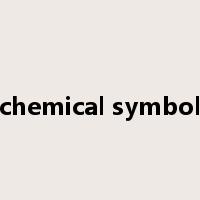 chemical symbol是什么意思