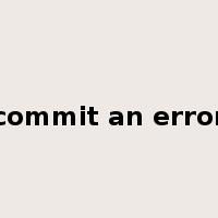 commit an error是什么意思