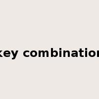 key combination是什么意思