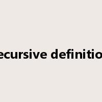 recursive definition是什么意思