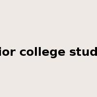 junior college student是什么意思