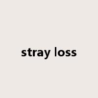 stray loss是什么意思