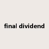 final dividend是什么意思