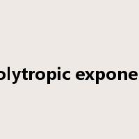 polytropic exponent是什么意思