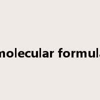 molecular formula是什么意思