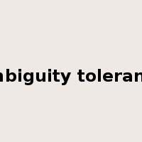 ambiguity tolerance是什么意思