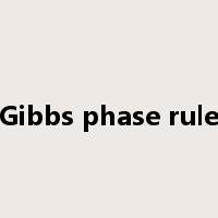 Gibbs phase rule是什么意思