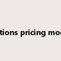 options pricing model是什么意思