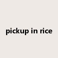 pickup in rice是什么意思