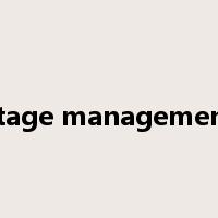 stage management是什么意思