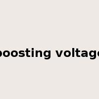 boosting voltage是什么意思