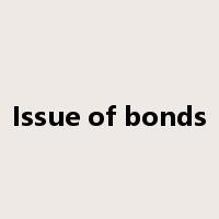 Issue of bonds是什么意思