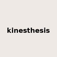 kinesthesis是什么意思