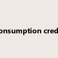 consumption credit是什么意思