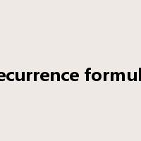 recurrence formula是什么意思