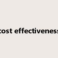 cost effectiveness是什么意思