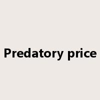 Predatory price是什么意思