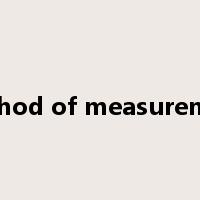 method of measurement是什么意思