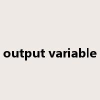output variable是什么意思