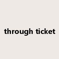 through ticket是什么意思