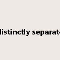 distinctly separate是什么意思