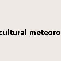 agricultural meteorology是什么意思