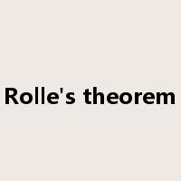 Rolle's theorem是什么意思
