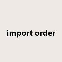 import order是什么意思