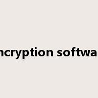 encryption software是什么意思