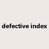 defective index是什么意思
